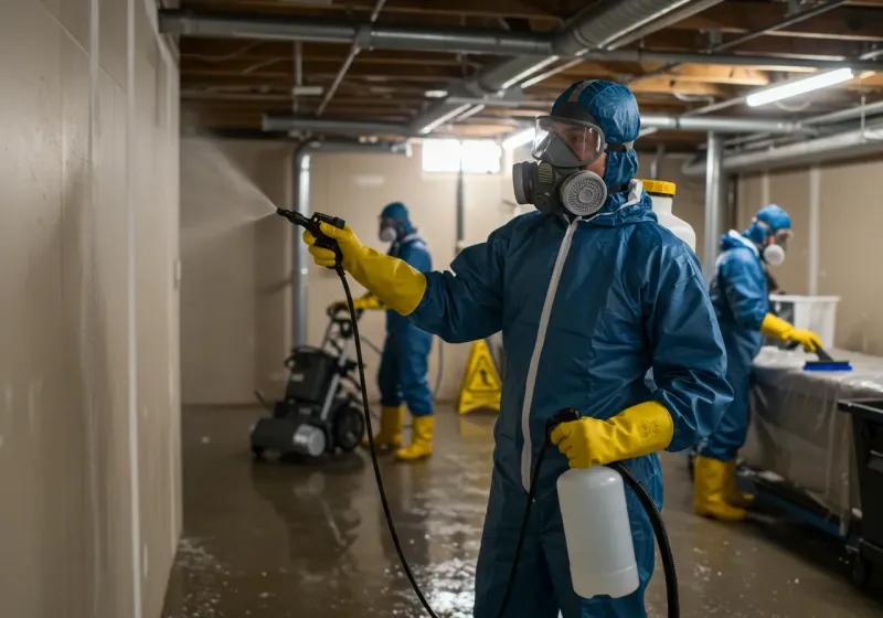 Basement Sanitization and Antimicrobial Treatment process in Bartholomew County, IN